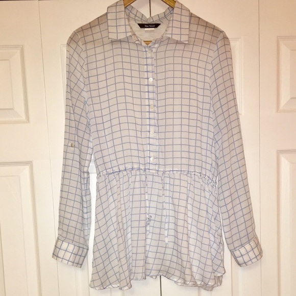 Anthropologie Tops - Anthropologie Blue Tassel Top Tunic M